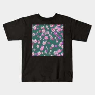 Gentle pattern with pink tropical flowers Kids T-Shirt